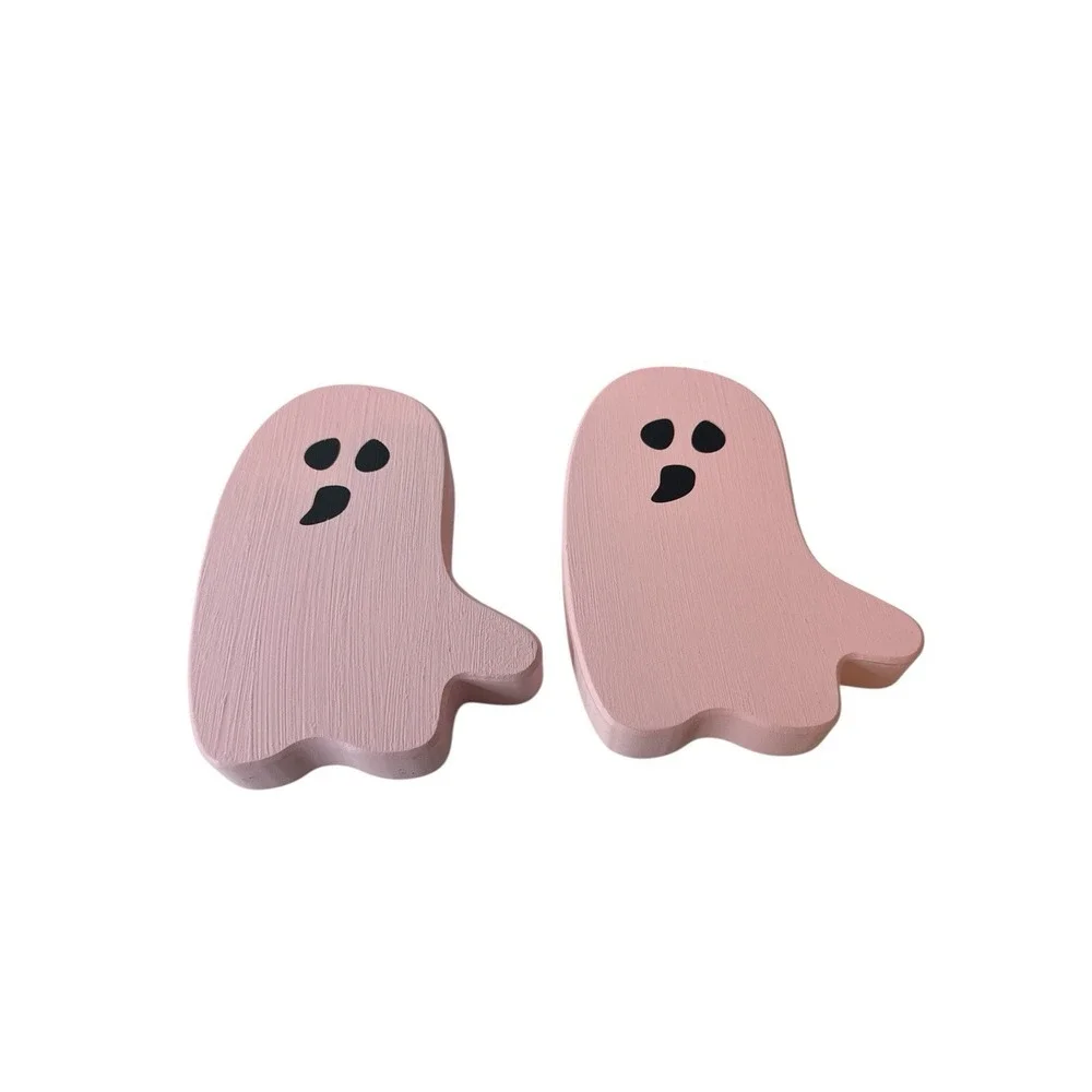Quill To Paper‎ By Sixtrees Halloween Decor Pink Ghosts Handcrafted Wool